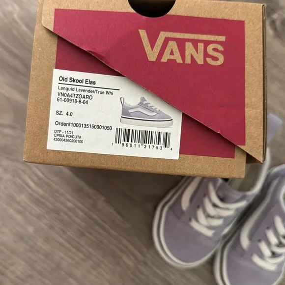 Vans Baby Walker Shoes in Lavender and White - Picture 3 of 4